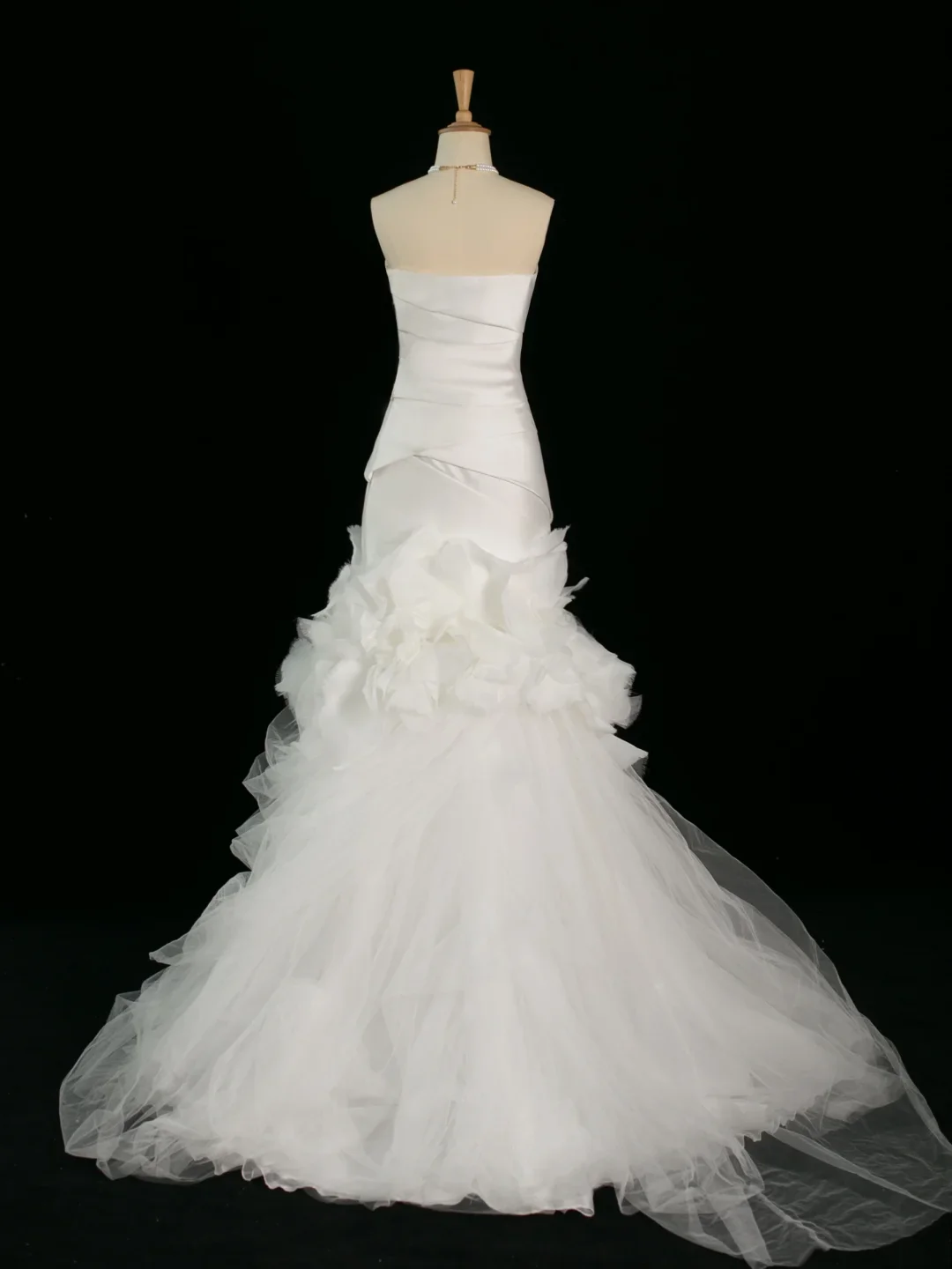 Pretty Wedding Dress Mermaid Strapless White Sleeveless Satin Long Vintage Wedding Dresses Bridal Gowns Brides Gown DH368 - Deanwangkt