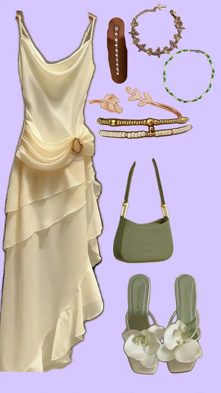 Gorgeous High Low Straps Ivory Chiffon Prom Dresses Formal Summer Wedding Guest Dresses Wedding Guest Outfits DP754 - Deanwangkt