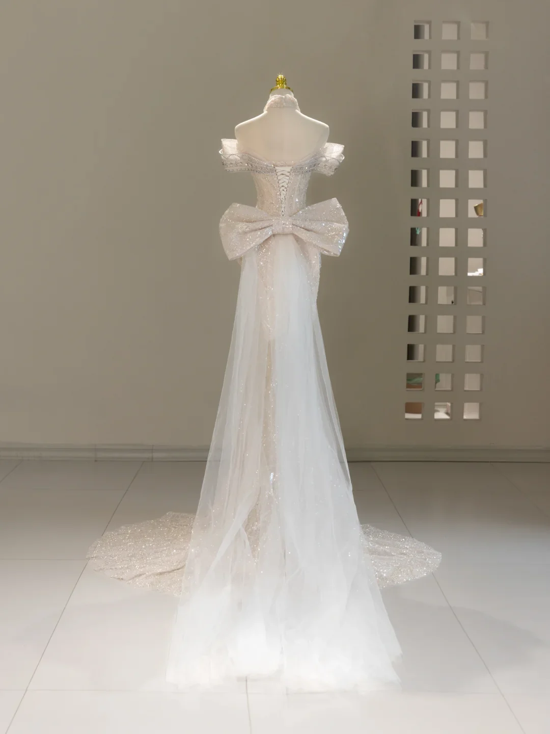 Unique Wedding Dress Mermaid Off The Shoulder Sequin Long Wedding Dresses Bridal Gowns DH2060 - Deanwangkt