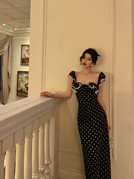 Pretty Sheath Square Neckline Black 18th Birthday Dress Long Party Birthday Outfits For Women For Women DP0183 - Deanwangkt