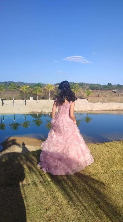 Lace Tiered Long Prom Dress Evening Gown Charming Wholesale Formal Dress DP501 - Deanwangkt