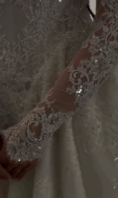 Ethereal Wedding Dress Ball Gown Off The Shoulder Tulle Lace White Wedding Dresses Bridal Gowns DH854 - Deanwangkt