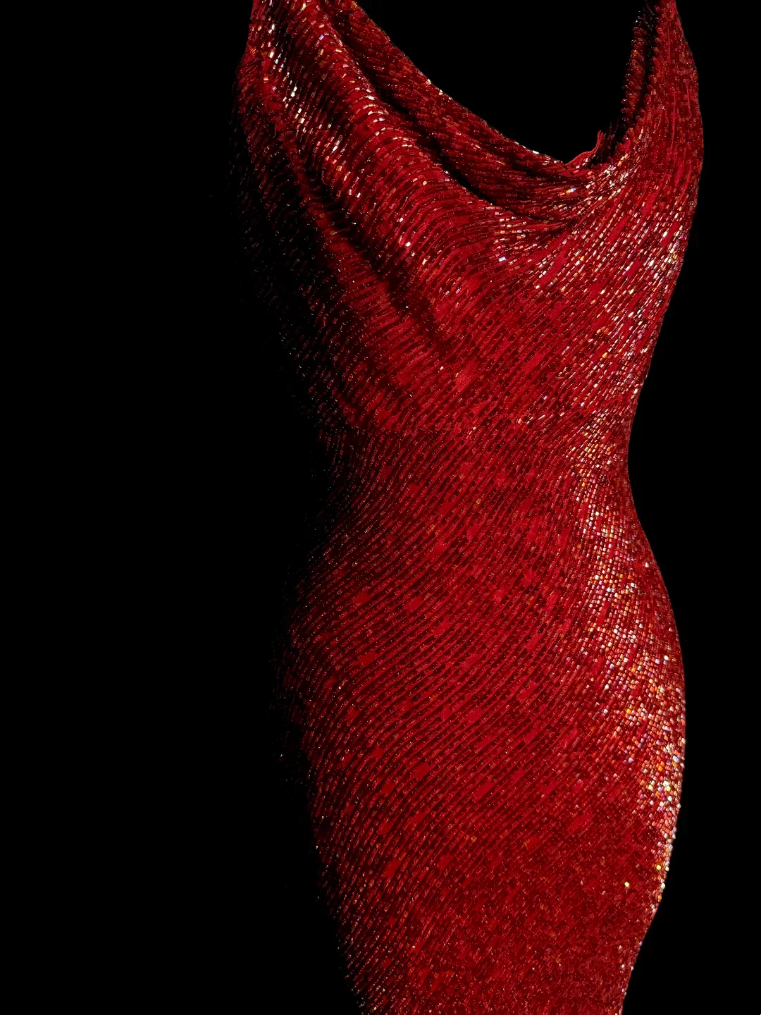 Vintage Mermaid Spaghetti Straps Red Sequin Long Prom Dresses Party Dress 18th Birthday Outfits Graduation Dresses DH2645 - Deanwangkt