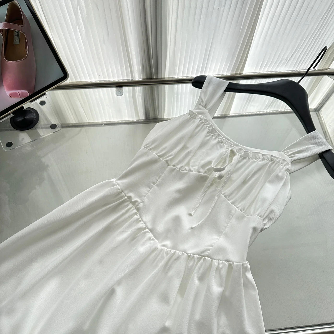 Sexy A Line Straps White Summer Dress Holiday Party Outfits For Women DP0115 - Deanwangkt