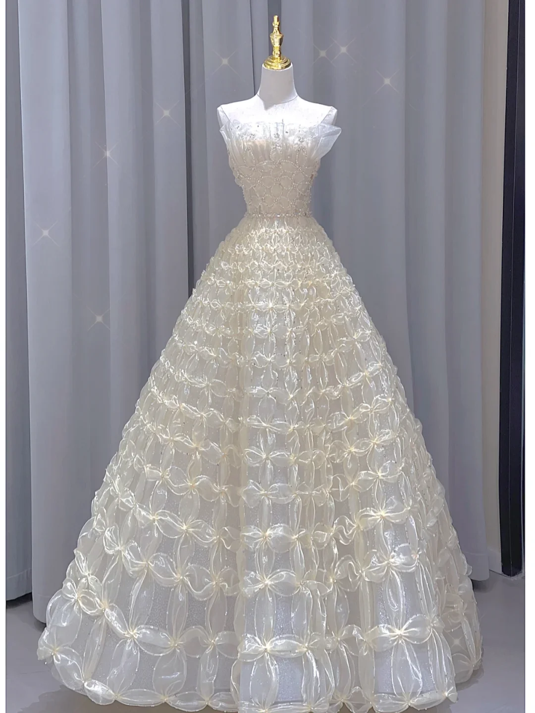 Timeless Ball Gown Strapless Long Wedding Dresses Brides Dress DP340 - Deanwangkt