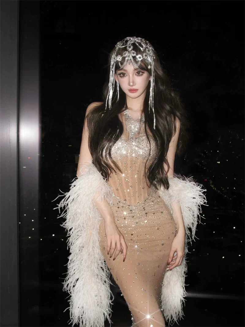 Elegant Mermaid Sweetheart Champagne Sleeveless Long Evening Party Gowns Evening Formal Dresses Prom Dress W905 - Deanwangkt