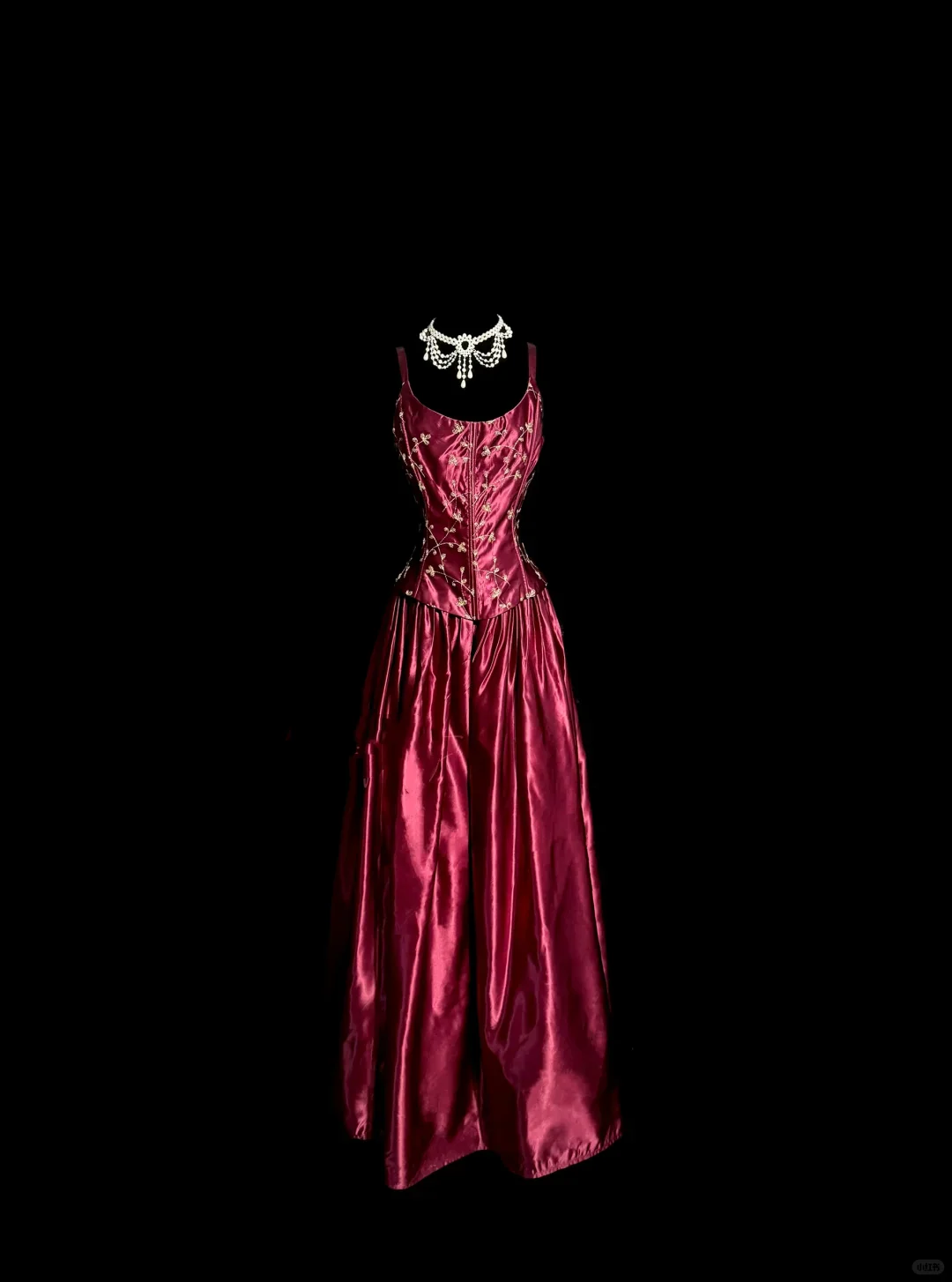 Vintage A line Straps Burgundy Satin Long Prom Dress Party Dress Graduation Dresses DP2078 - Deanwangkt