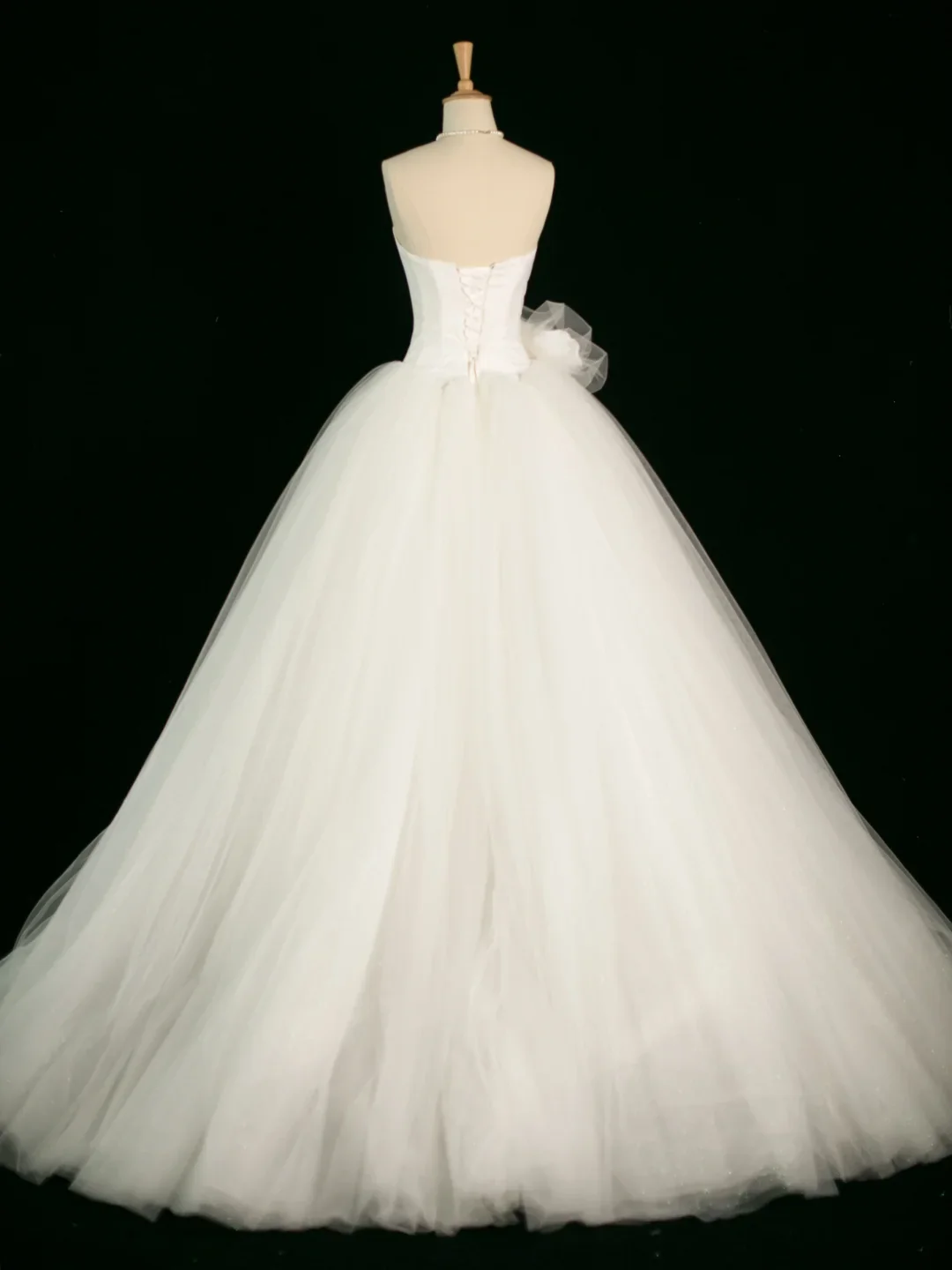 Elegant Wedding Dress Ball Gown Strapless Tulle White Summer Long Wedding Dresses Bride Dress Bridal Gowns DH390 - Deanwangkt