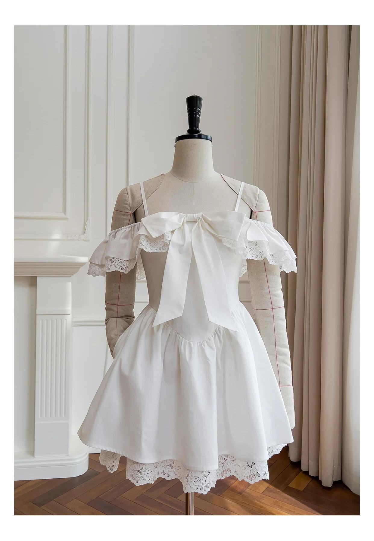 Pretty A line Off The Shoulder White Short Formal Homecoming Dresses Middle School Short 21st Birthday Outfits Graduation Dress Mini Cocktail Dresses DH2308 - Deanwangkt