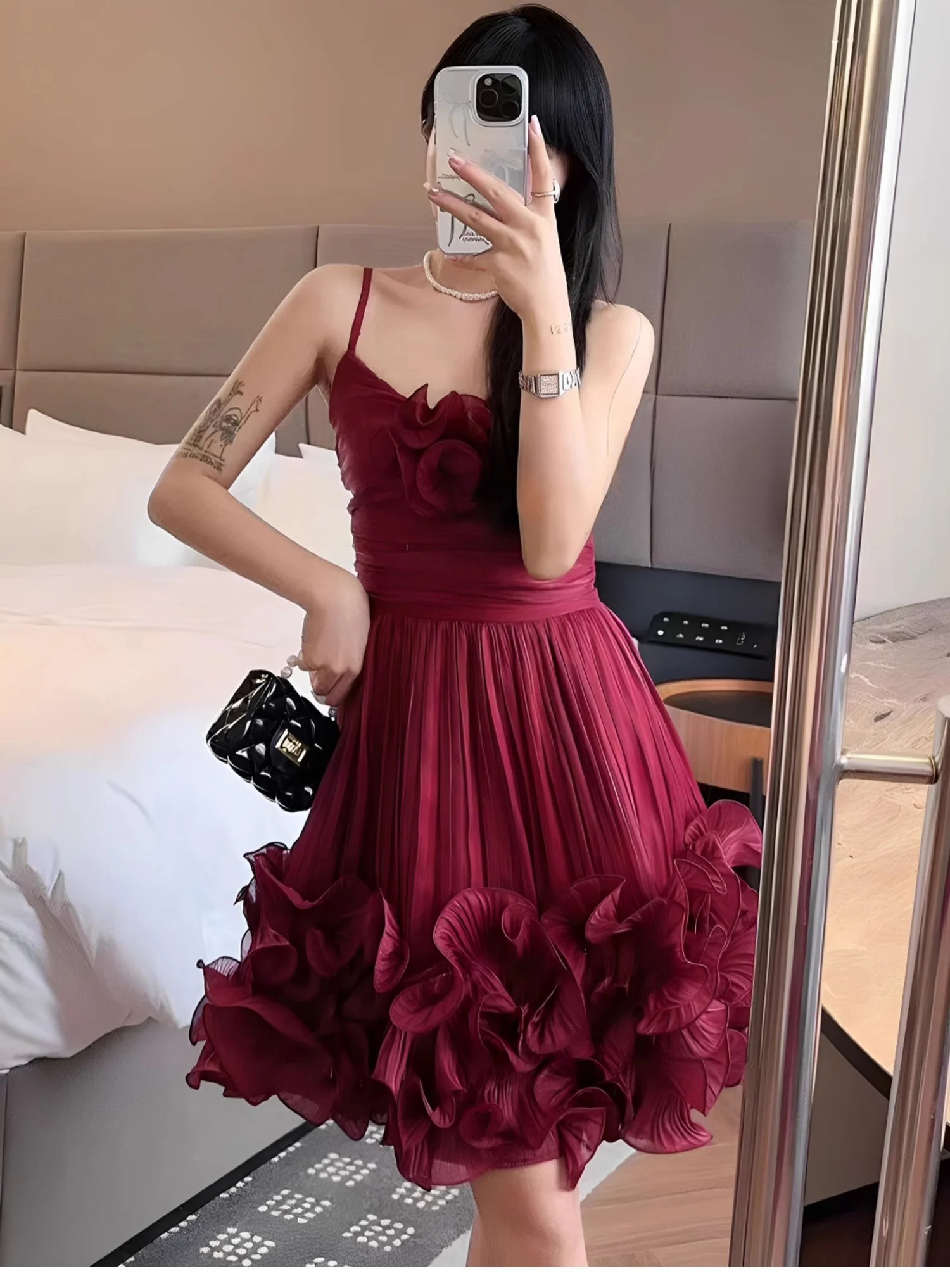 Modest Ball Gown Spaghetti Straps Dusty Blue Formal Homecoming Dresses Short 16th Birthday Outfits Graduation Dress Mini Hoco Dresses DH2531 - Deanwangkt