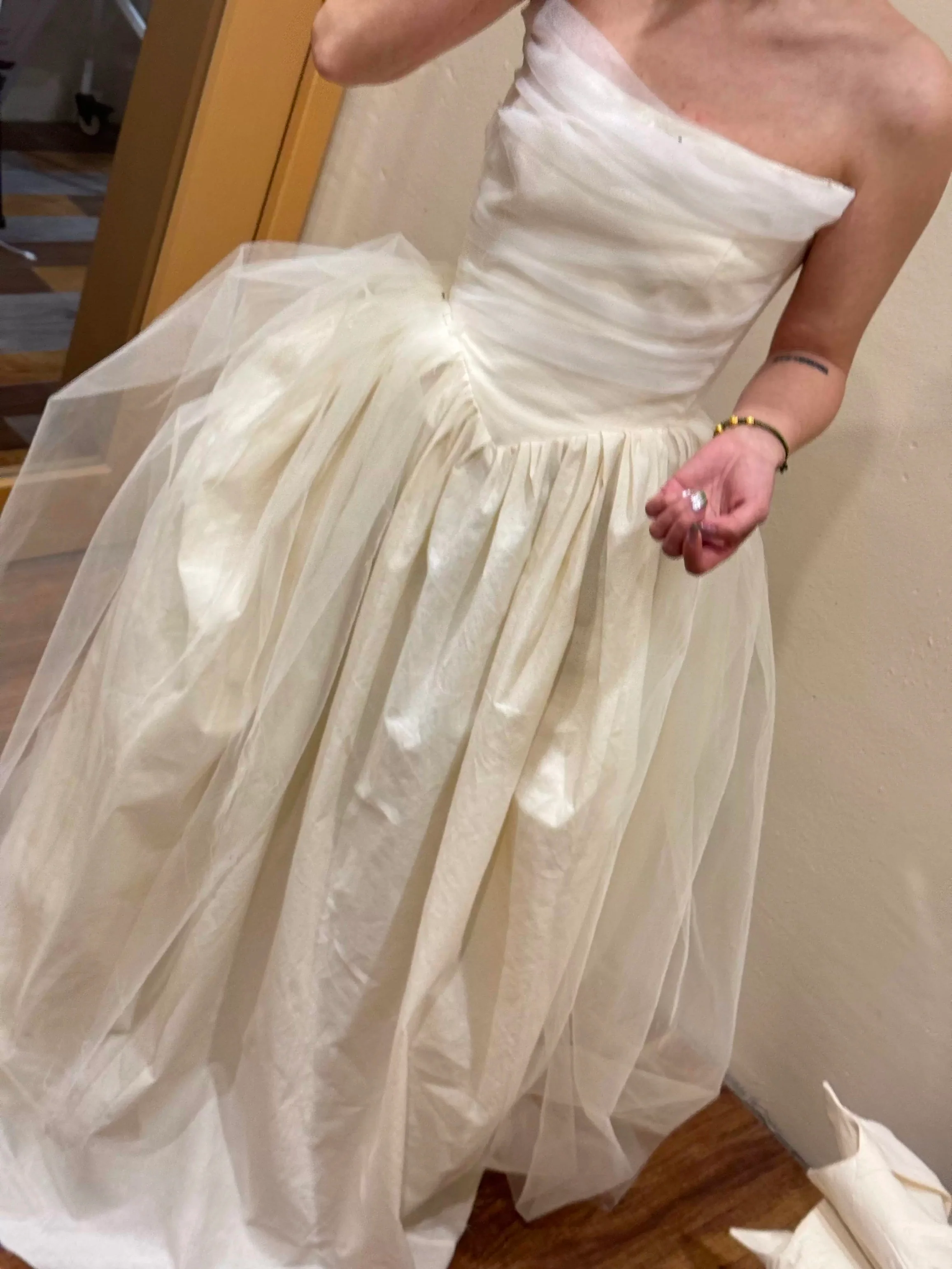 Vintage Wedding Dress A line Strapless Ivory Summer Beach Long Wedding Dresses Bridal Gowns W0787 - Deanwangkt