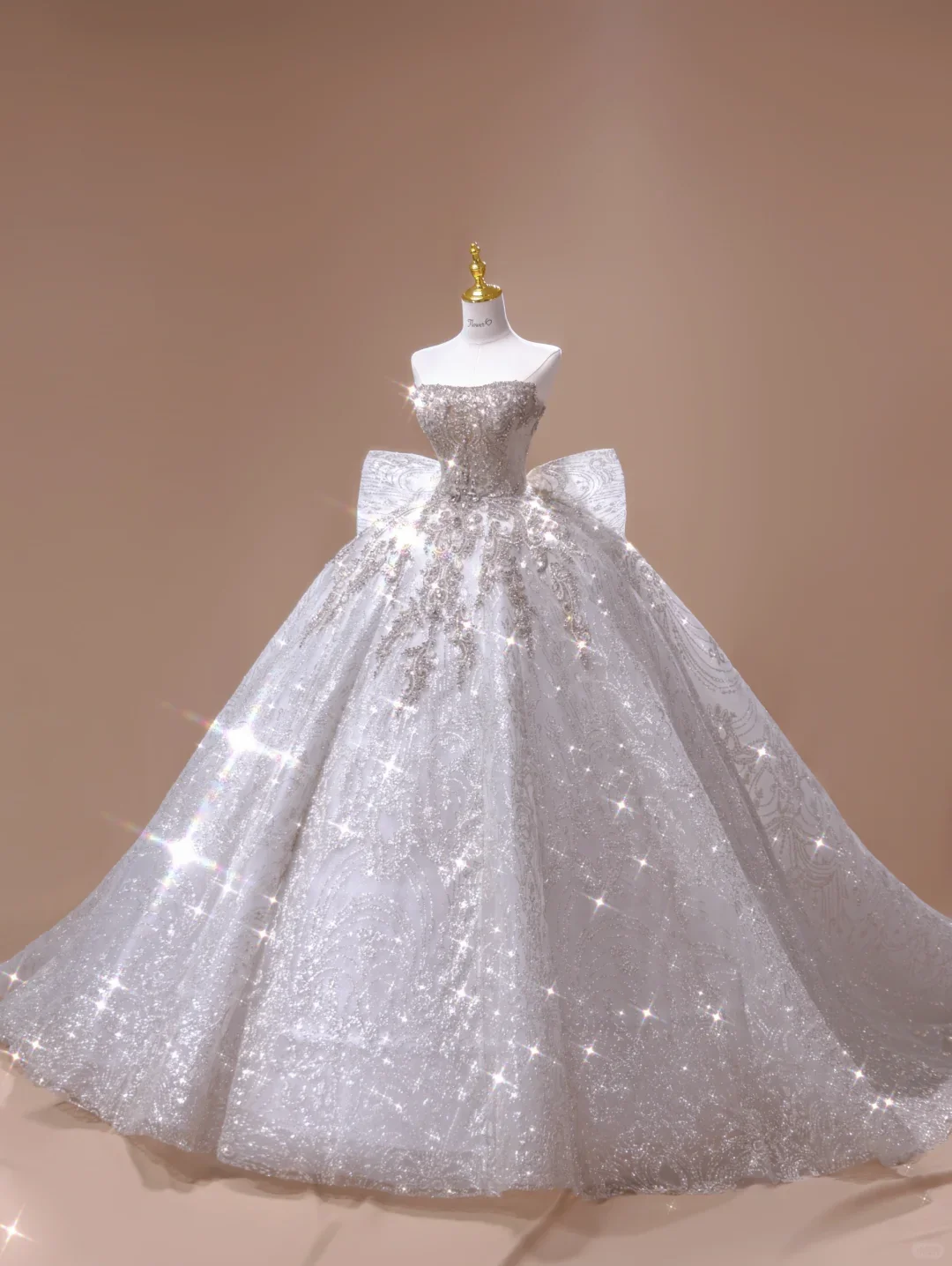 Timeless Bridal Dress Ball Gown Strapless Lace Sequin White Long Wedding Dress Long Wedding Dresses Modest Wedding Gowns DH2794 - Deanwangkt