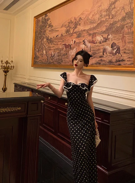 Pretty Sheath Square Neckline Black 18th Birthday Dress Long Party Birthday Outfits For Women For Women DP0183 - Deanwangkt