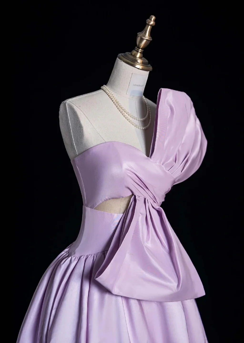 Cute Strapless A-Line Long Prom Dress Satin Lilac Sweet 16 Dress DP3784 - Deanwangkt