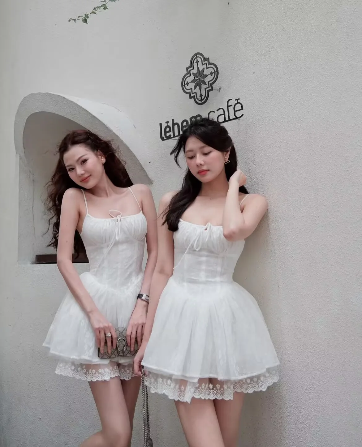 Cute A Line Spaghetti Straps White Lace Formal Homecoming Dresses Short 16th Birthday Outfits Graduation Dress Mini Cocktail Dresses DH2454 - Deanwangkt