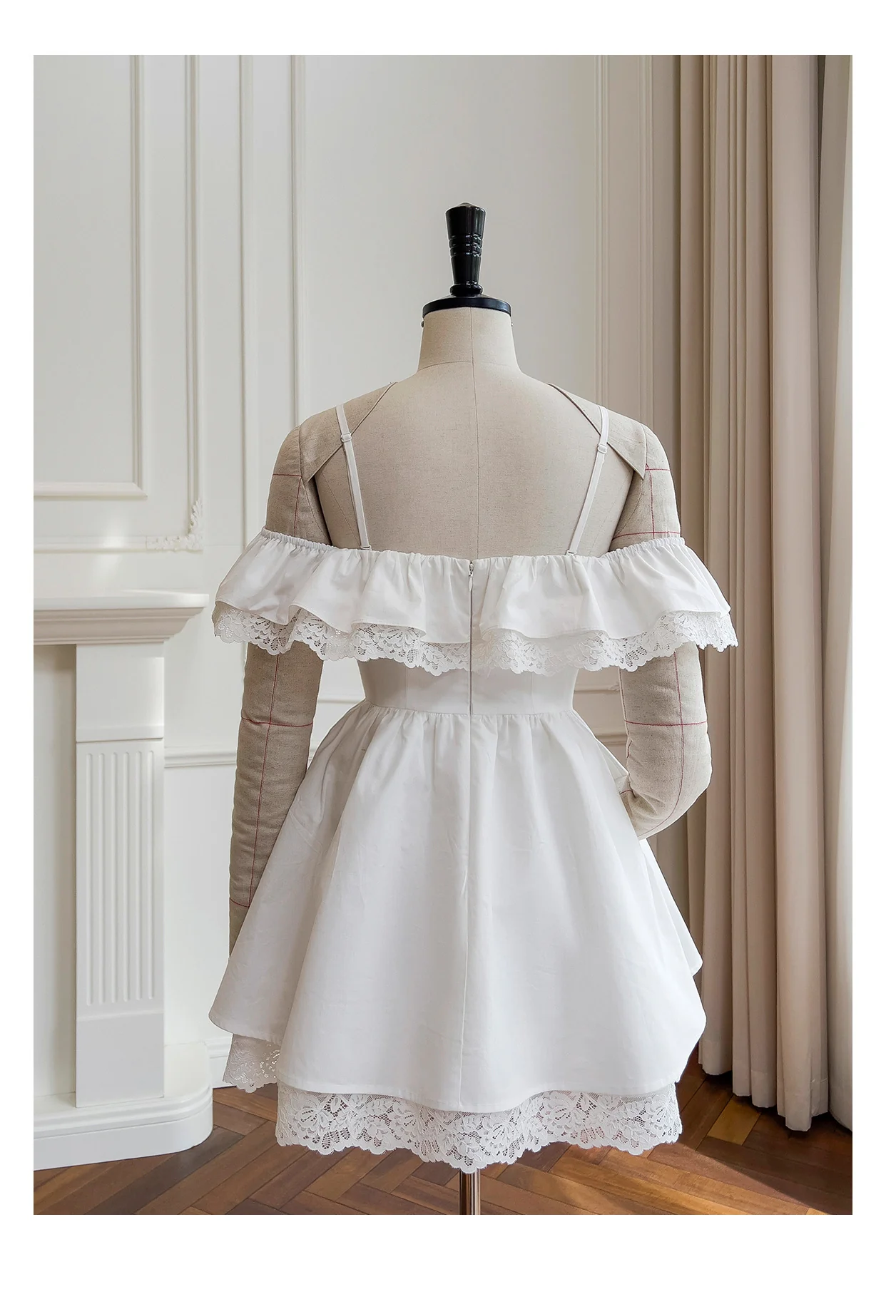 Pretty A line Off The Shoulder White Short Formal Homecoming Dresses Middle School Short 21st Birthday Outfits Graduation Dress Mini Cocktail Dresses DH2308 - Deanwangkt