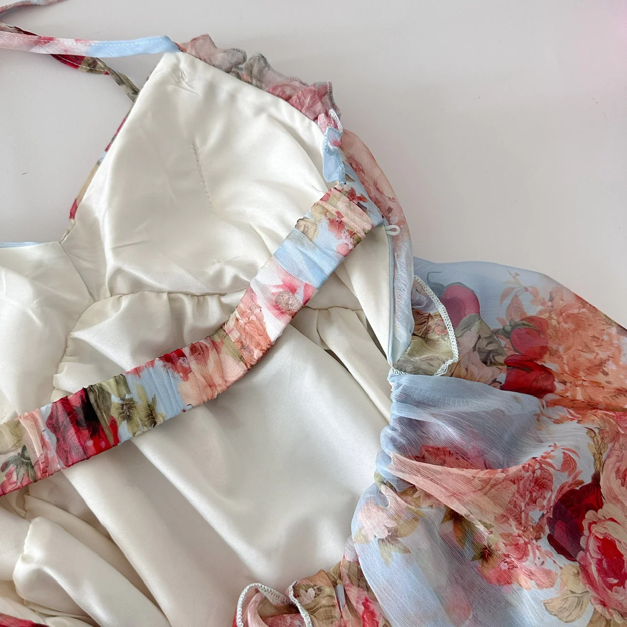 Sweet A Line Halter Pink Floral Summer Short Women Dresses DP0015 - Deanwangkt