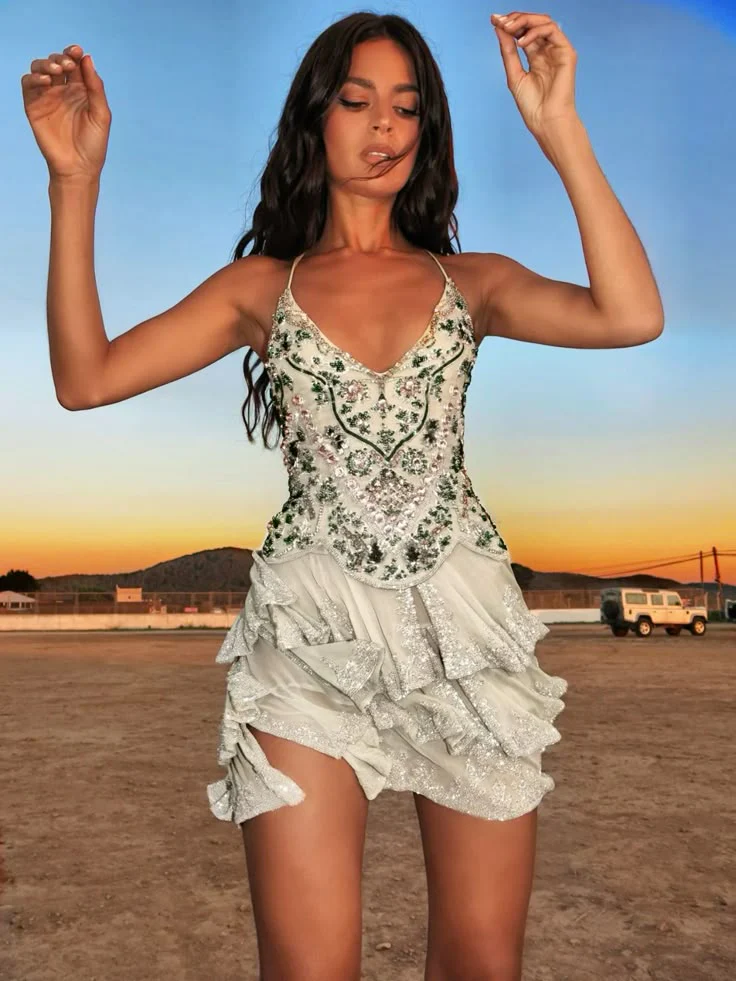 Vintage A line Spaghetti Straps Light Mint Green Chiffon Formal 8th Grade Homecoming Dress Summer Middle School Hoco Dresses Birthday Outfits W1153 - Deanwangkt