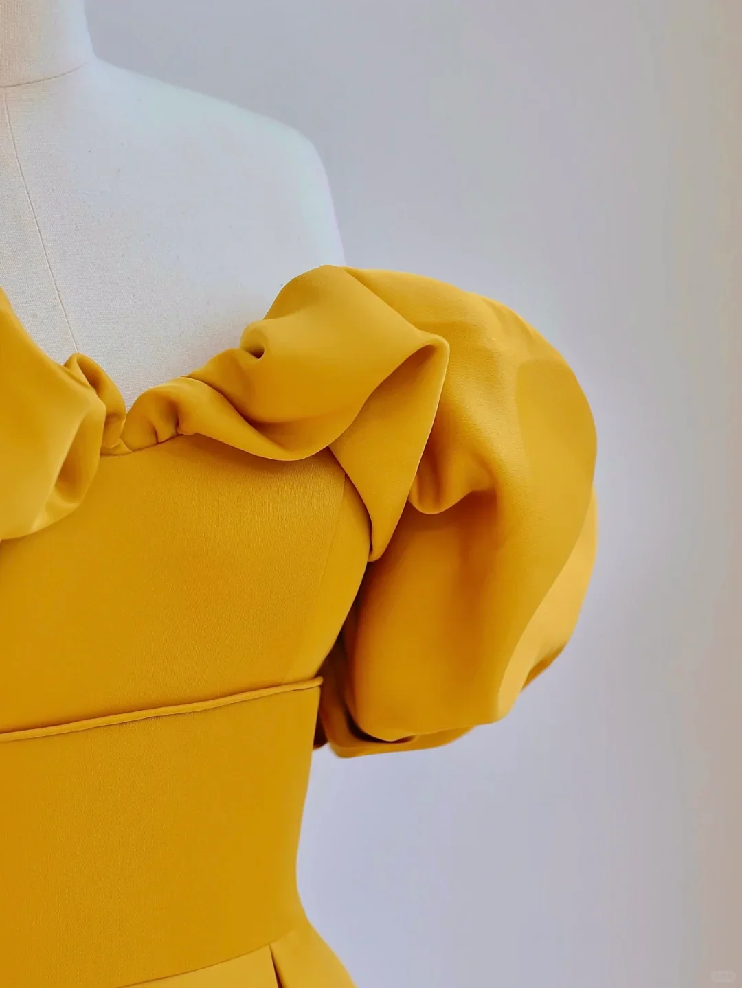 Elegant Glamour Ball Gown Off The Shoulder Short Sleeves Satin Yellow Prom Dress Party Dress Evening Dresses DP1506 - Deanwangkt