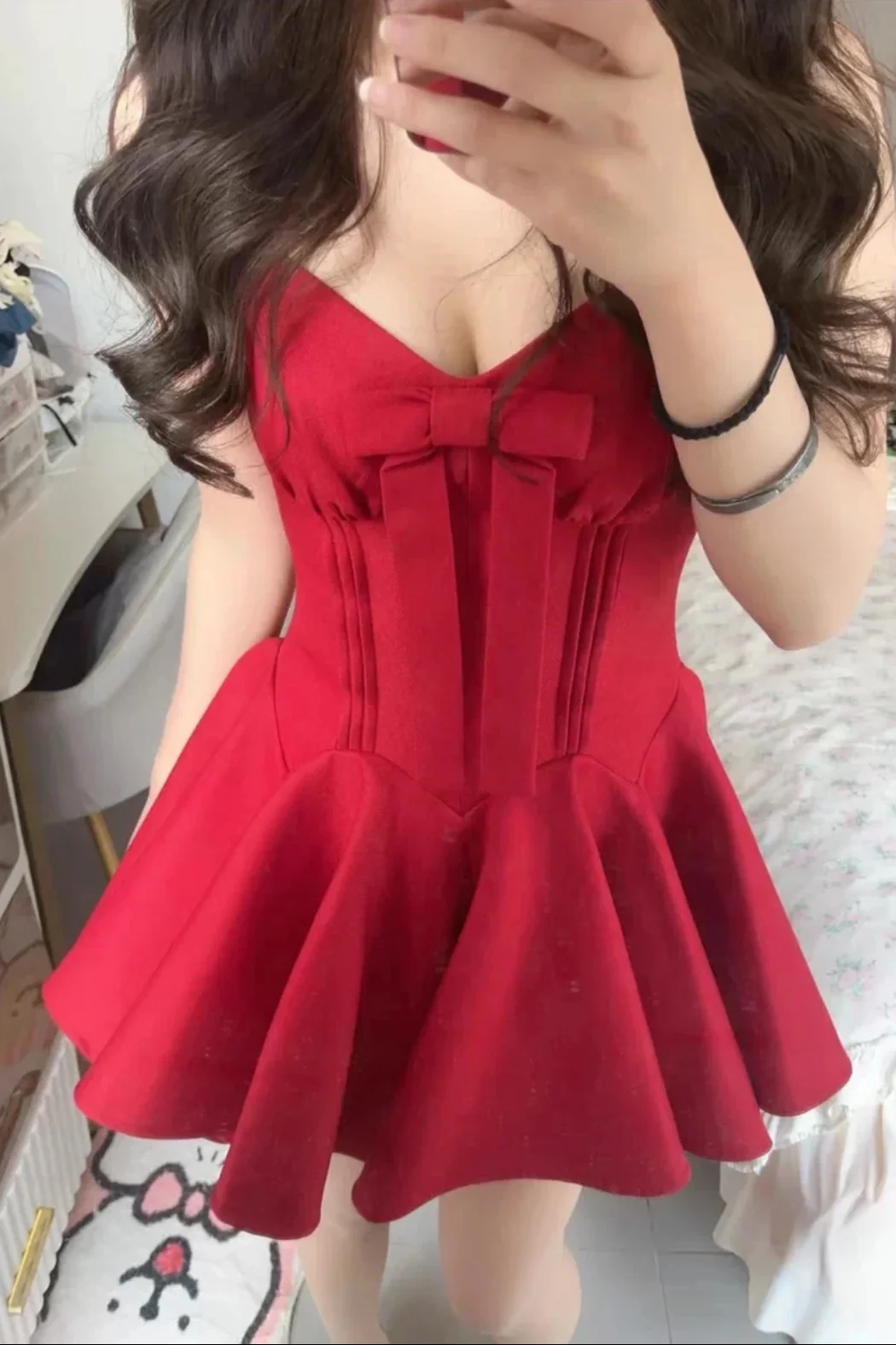 Pretty A Line Red Satin Formal Homecoming Dresses Short 21st Birthday Outfits Graduation Dress Mini Cocktail Dresses DH2455 - Deanwangkt