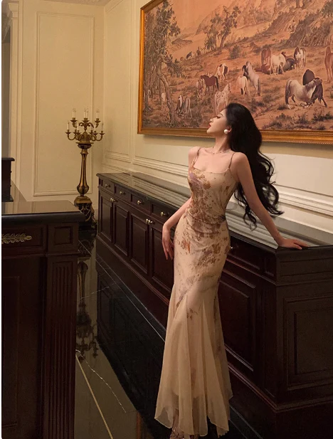 Classy Mermaid Spaghetti Straps Long 18th Birthday Dress Party Gown 21st Birthday Outfits Birthday Dress Ideas For Women DP599 - Deanwangkt