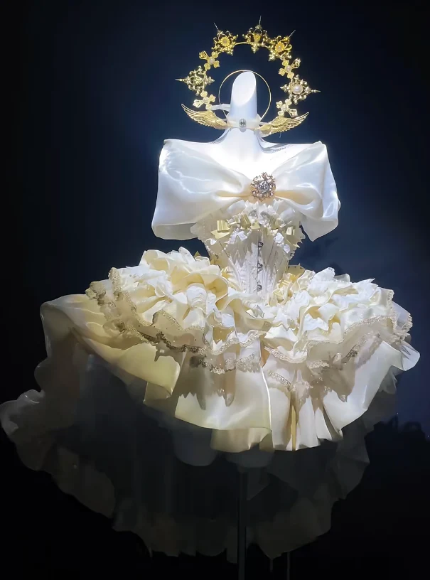 Cute Yellow Off-the-shoulder Ball Gown Short Birthday Dress Tulle Applique Lolita Dress DP2983 - Deanwangkt