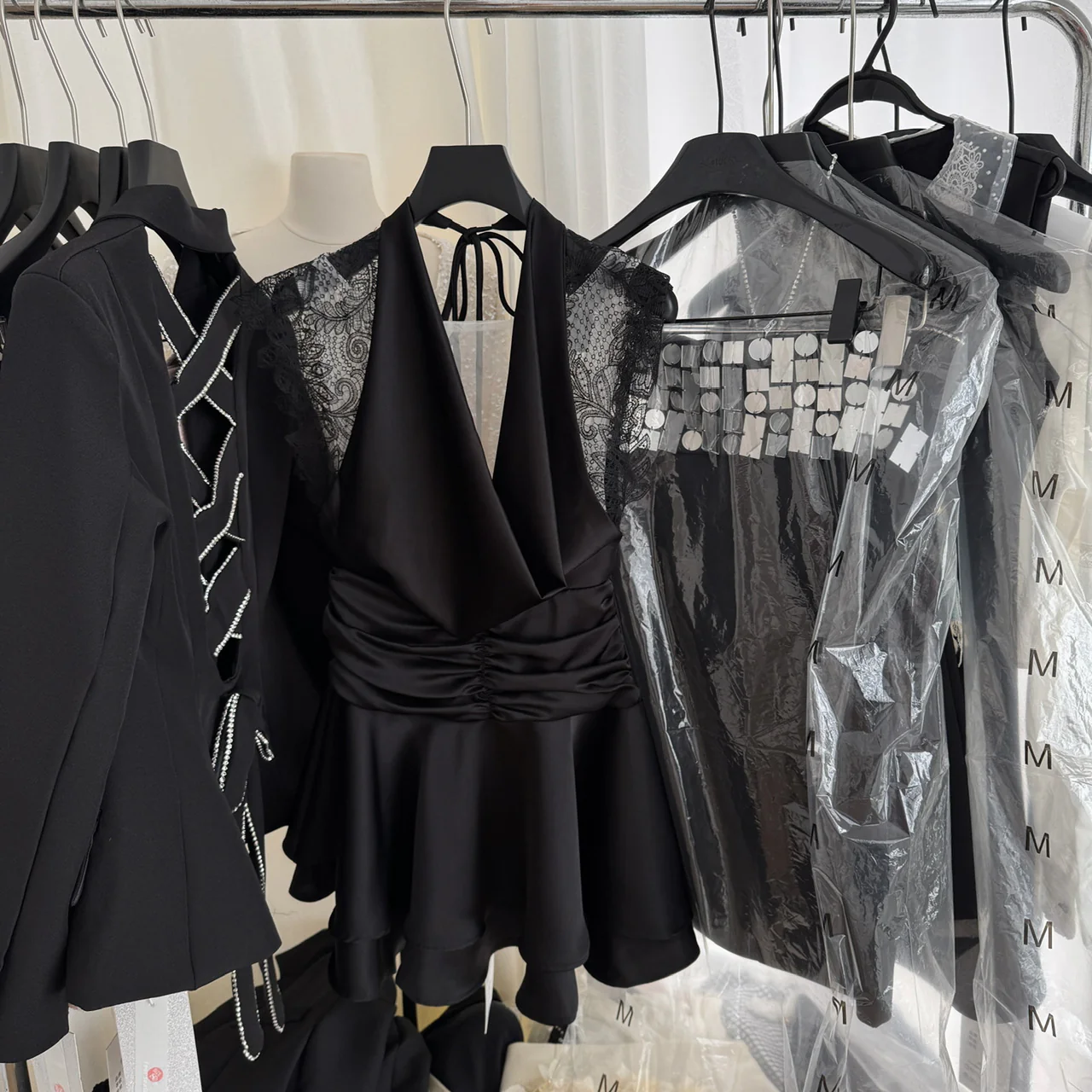 Sexy A Line Halter Neckline Summer Dress Little Black Dress Holiday Party Outfits For Women DP0098 - Deanwangkt