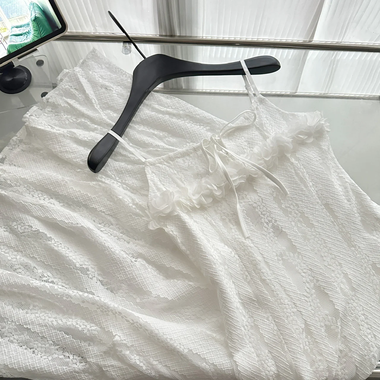 Cute A Line Spaghetti Straps Ivory Lace Summer Dress Holiday Party Outfits For Women DP0100 - Deanwangkt