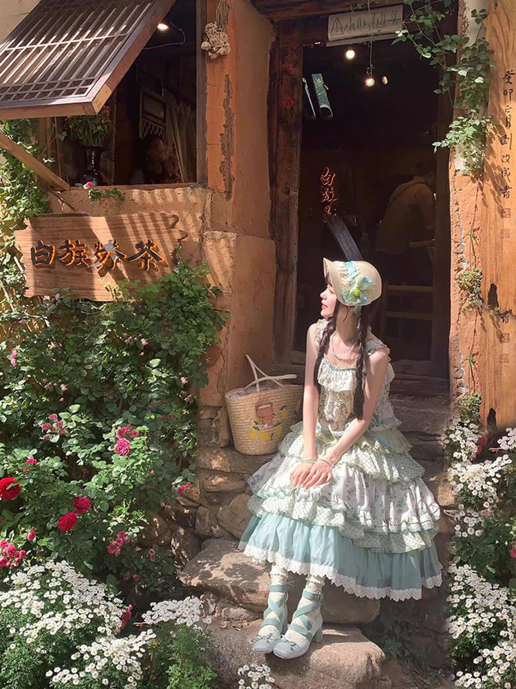 Vintage Ball Gown 2 Pieces Summer Holiday Dresses 16th Birthday Dress Lolita Dress Birthday Outfits W1009 - Deanwangkt