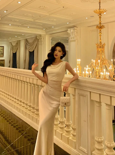 Elegant Sheath Sleeveless Ivory 21st Birthday Dress Party Gown Birthday Outfits Birthday Dress Ideas For Women DP547 - Deanwangkt