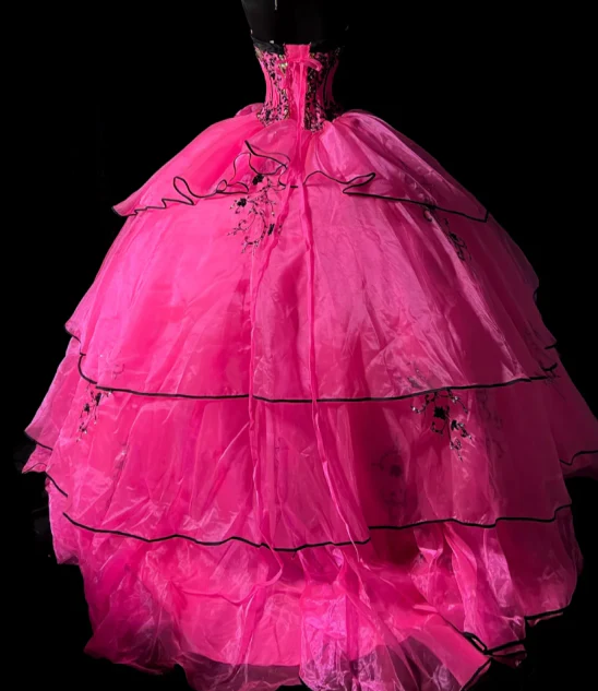 Gorgeous Sweetheart Neck Ball Gowns Pink Tulle Long Quinceanera Dress Formal Gowns Vestido De 15 Anos Sweet 16 Dress DP3242 - Deanwangkt