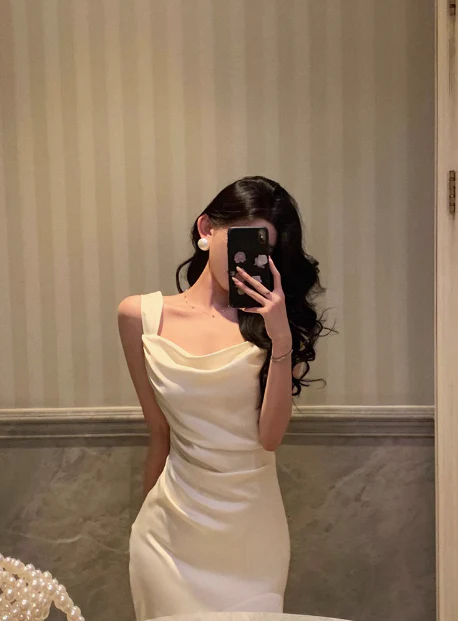 Classy Mermaid Square Neckline White 18th Birthday Dress Party Gown 18th Birthday Outfits Birthday Dress Ideas For Women DP582 - Deanwangkt