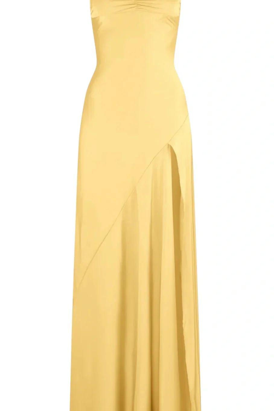 Simple Sheath Spaghetti Straps Prom Dresses Pink Long Party Dress with Split Front DP311 - Deanwangkt