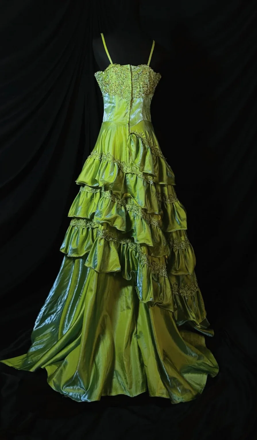Gorgeous Sheath Tulle Long Prom Dresses Green Formal Evening Dresses DP3013 - Deanwangkt