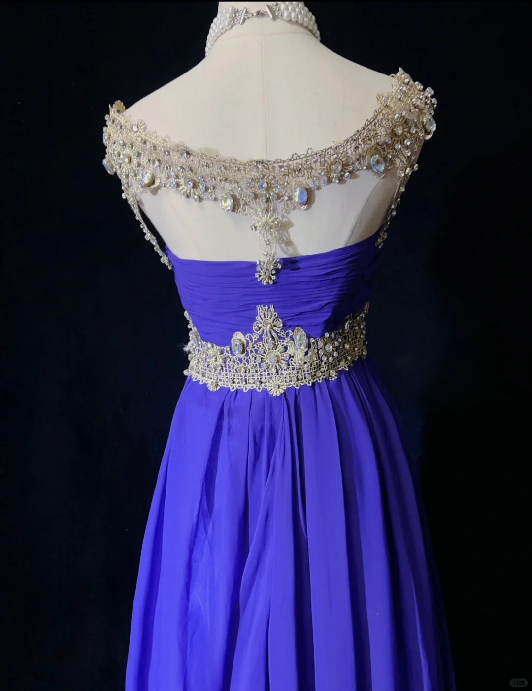 Elegant Glamour A Line Royal Blue Chiffon Long Prom Dress Party Dress Evening Dresses DP1686 - Deanwangkt