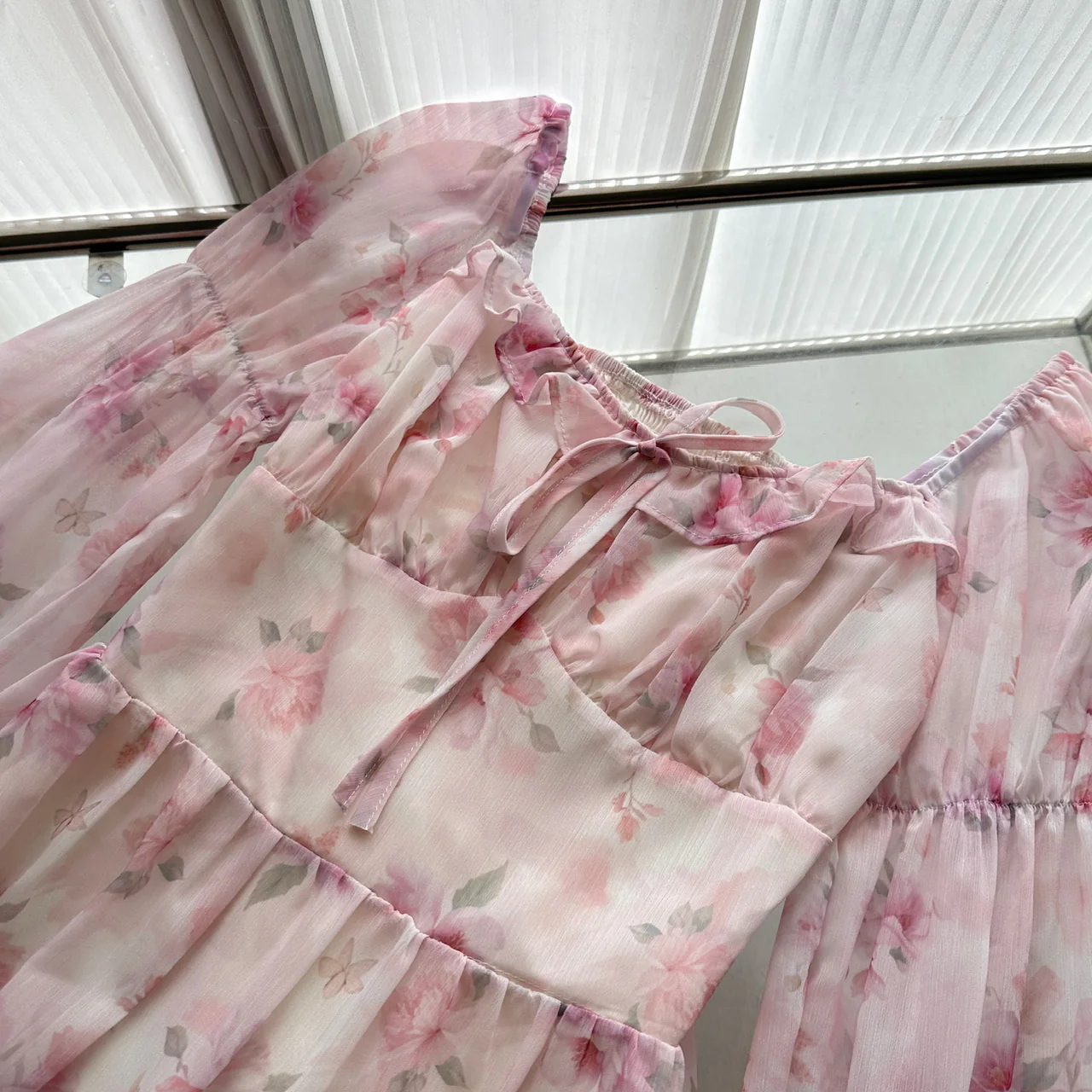 Cute A line Square Neckline Floral Pink Short Summer Dress Holiday Party Birthday Outfits DP0139 - Deanwangkt