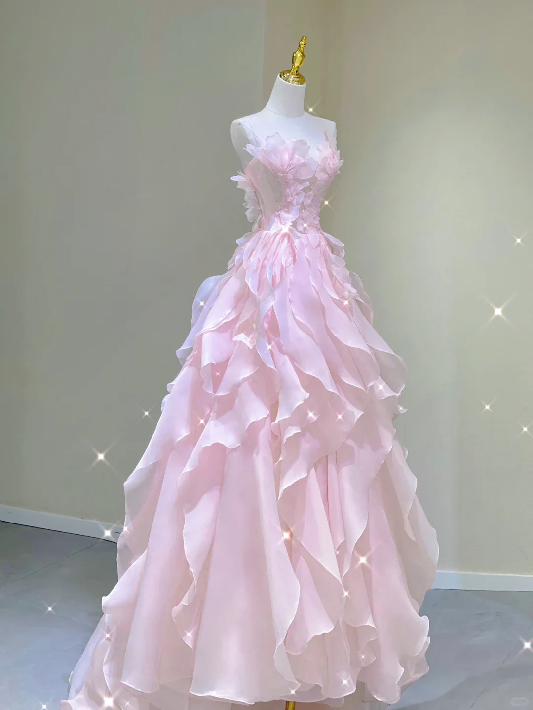 Pretty Ball Gown Strapless Long Prom Dresses Pink Graduation Dress High School Classy Evening Dresses DP382 - Deanwangkt