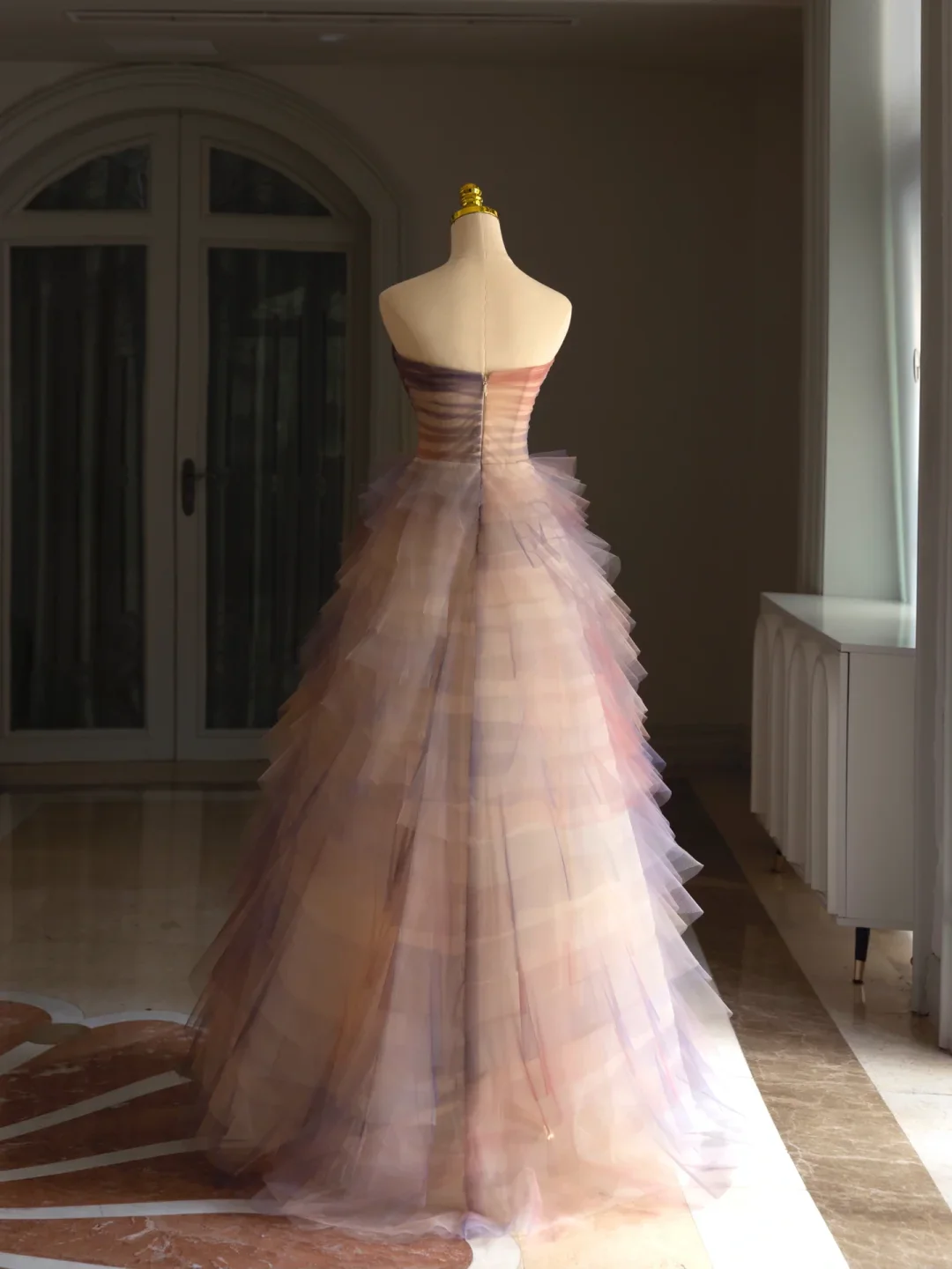 Luxury Ball Gown Strapless Sleeveless Tulle Quinceanera Dress Formal Gowns Vestido De 15 Anos Sweet 16 Dress DH1293 - Deanwangkt