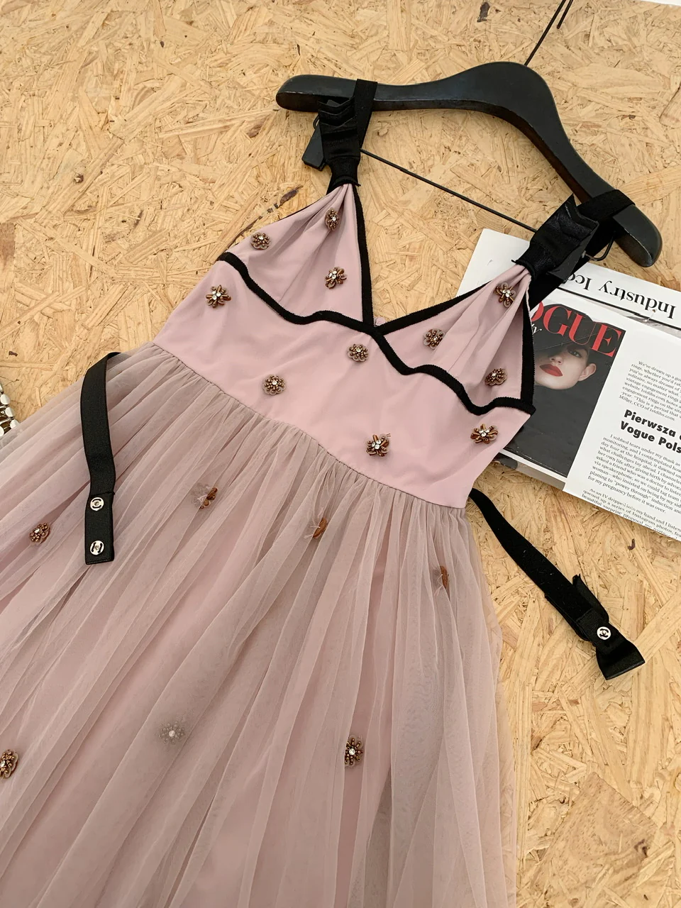 Cute A line Straps Pink Tulle Summer Dress Holiday Party Outfits For Women DP0113 - Deanwangkt