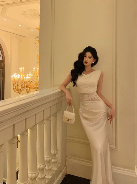 Elegant Sheath Sleeveless Ivory 21st Birthday Dress Party Gown Birthday Outfits Birthday Dress Ideas For Women DP547 - Deanwangkt