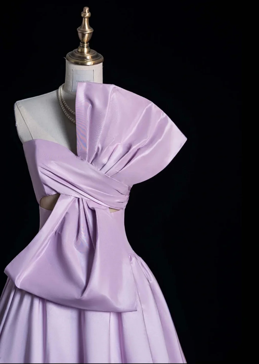 Cute Strapless A-Line Long Prom Dress Satin Lilac Sweet 16 Dress DP3784 - Deanwangkt