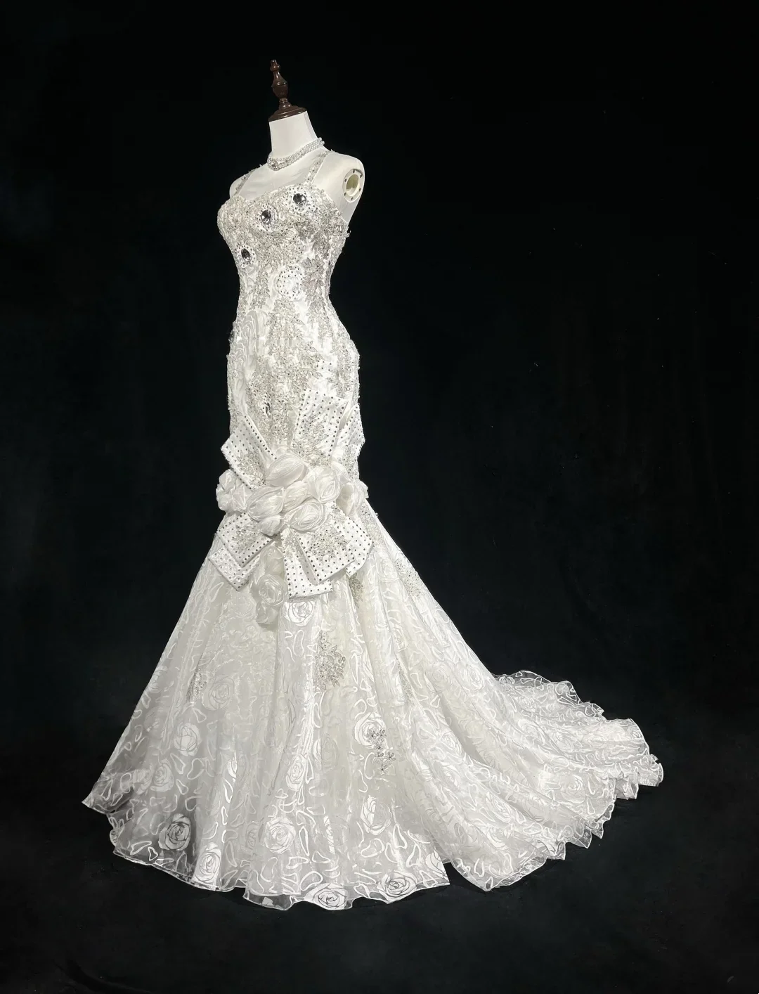 Retro Wedding Dress 1950s 1940s Mermaid Spaghetti Straps Tulle Long Wedding Dresses Bridal Gowns Elegant Brides Gown DH566 - Deanwangkt