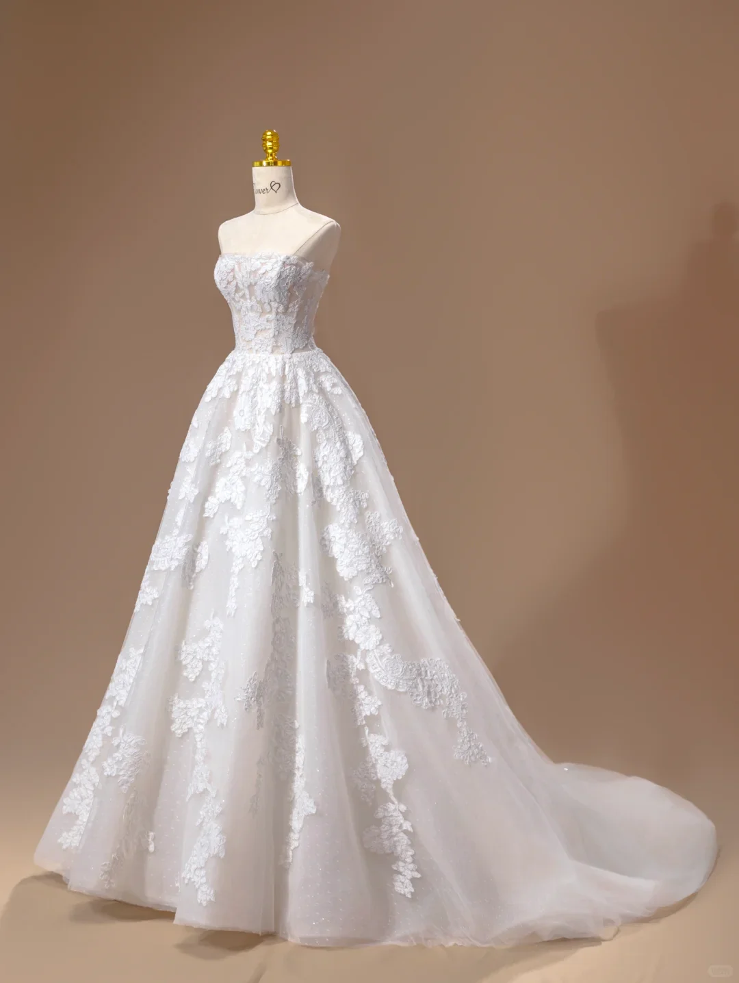 Princess Wedding Dress Ball Gown Strapless Lace White Long Wedding Dresses Bridal Gowns DH2793 - Deanwangkt