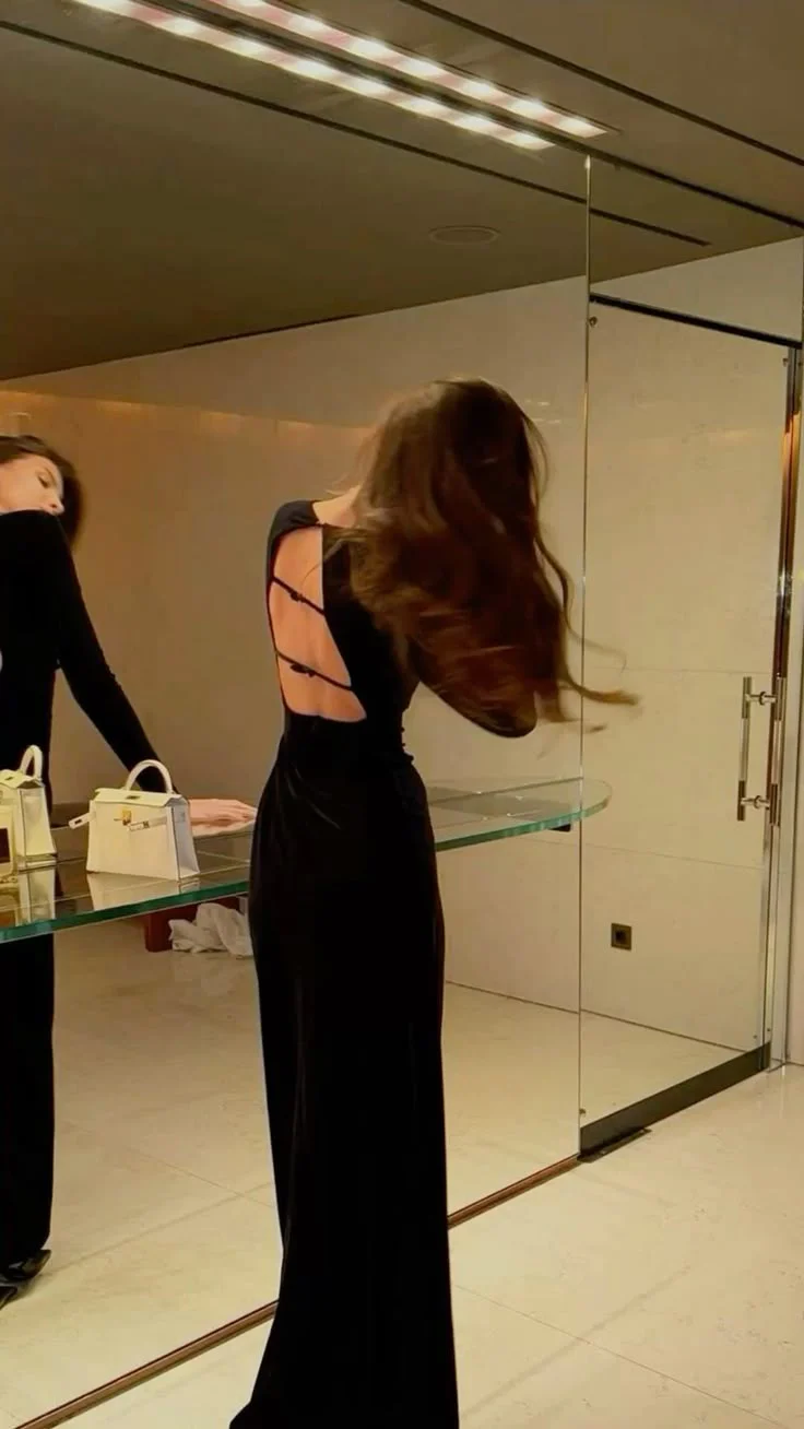 Simple A Line Scoop Black Backless Night Dinner Evening Dresses Formal Summer Wedding Guest Dresses With Scarf Wedding Guest Outfits DP2204 - Deanwangkt