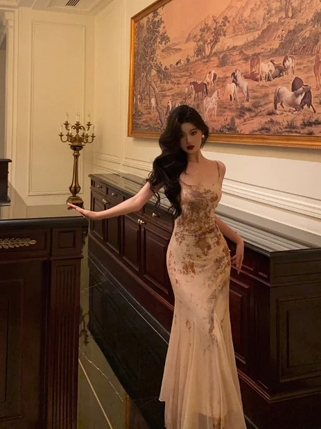 Classy Mermaid Spaghetti Straps Long 18th Birthday Dress Party Gown 21st Birthday Outfits Birthday Dress Ideas For Women DP599 - Deanwangkt