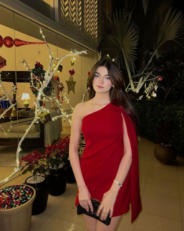 Pretty A line One Shoulder Red Formal Homecoming Dresses 18th Birthday Outfits Graduation Dress Short Mini Cocktail Dresses DH2492 - Deanwangkt