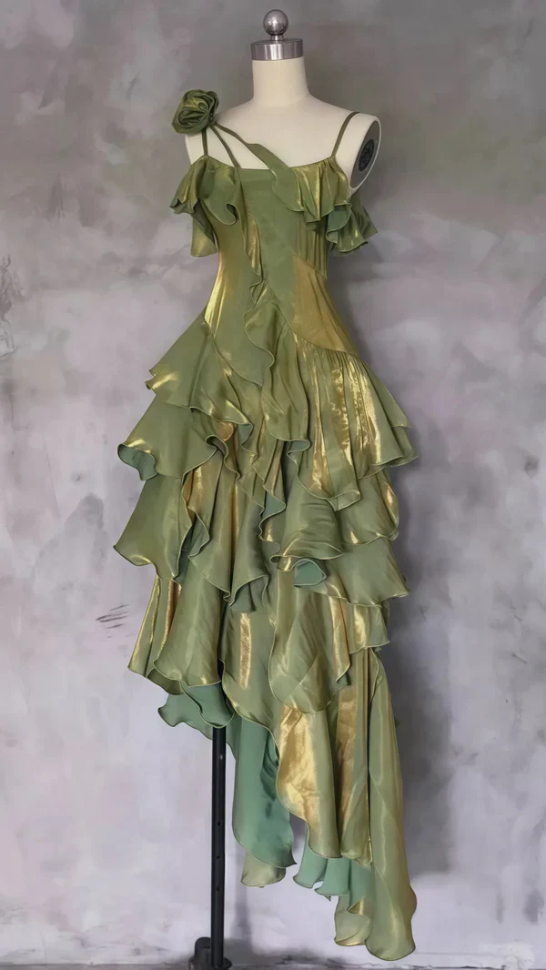 Classy Ruffle Prom Dresses Causal Birthday Dresses Dance Party Dress Graduation Formal Prom Dresses DP510 - Deanwangkt