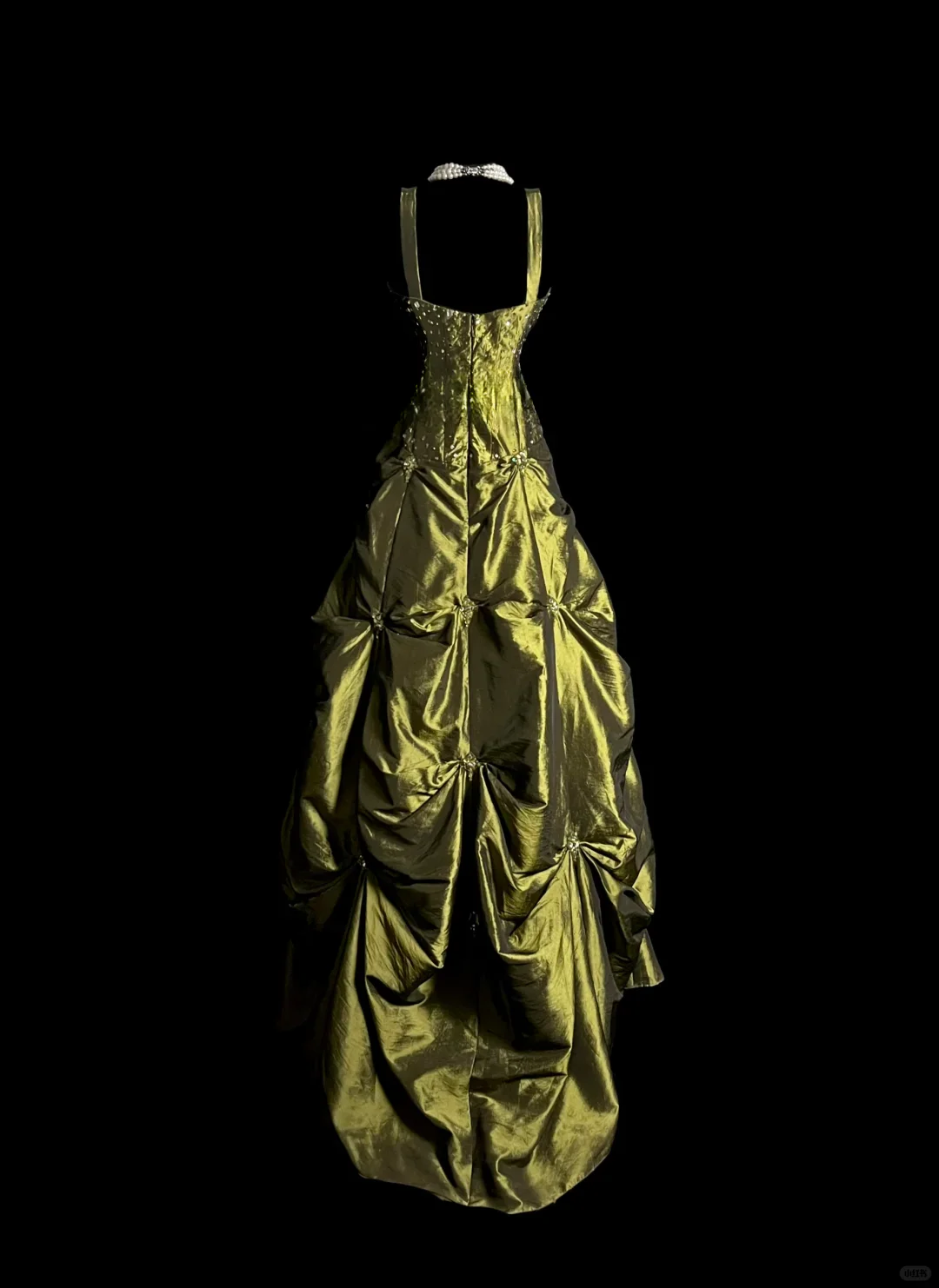 Retro Ball Gown Sweetheart Straps Green With Silver Beads Long Prom Dresses Evening Gowns Evening Dress DP929 - Deanwangkt