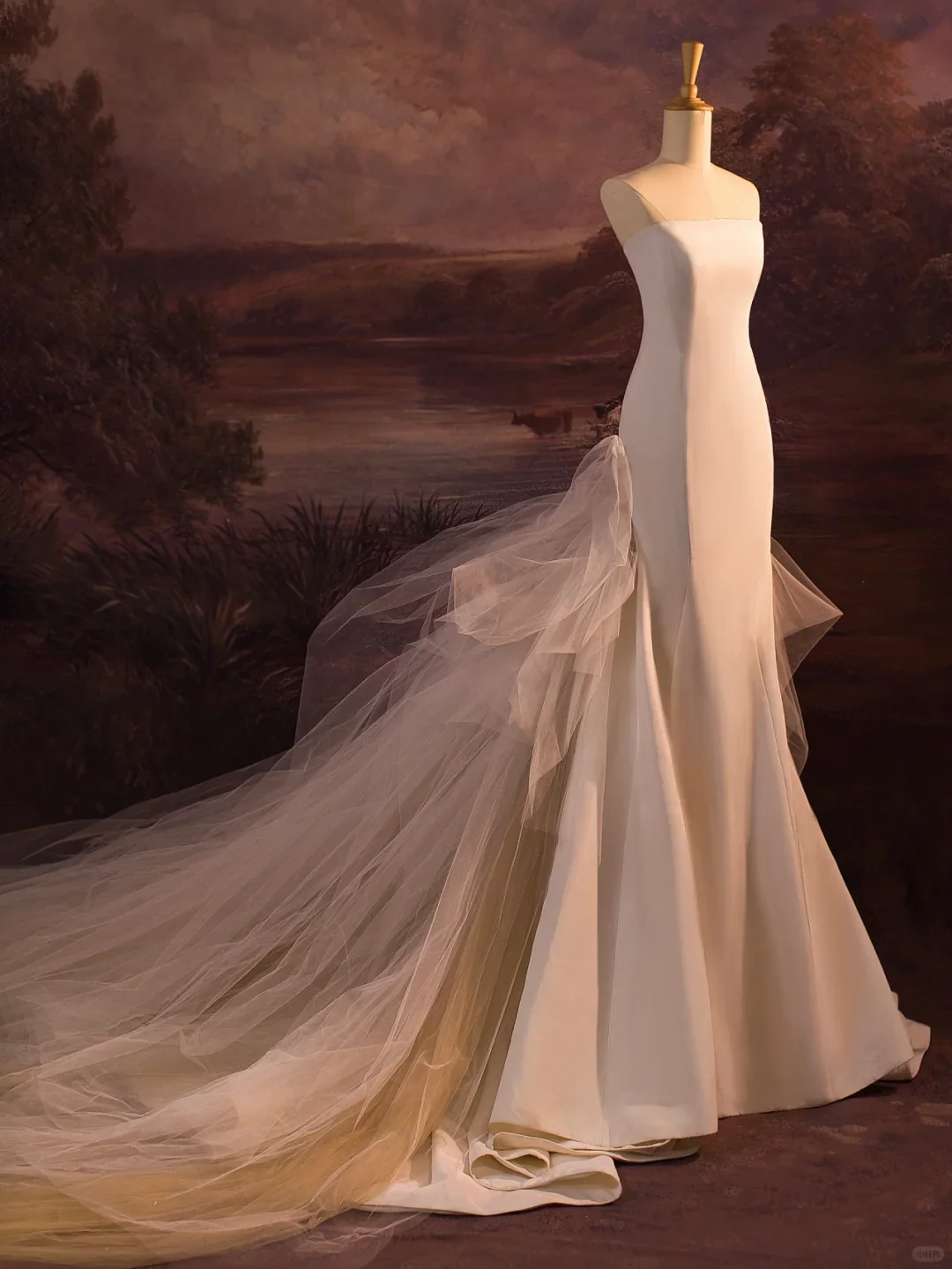 Pretty Wedding Dress Mermaid Strapless Layers Ruffles White Tulle Long Wedding Dresses Bridal Gowns Brides Gown DH409 - Deanwangkt