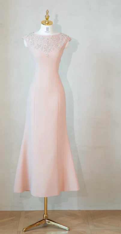 Elegant Jewel Mermaid Mother of the Bride Dresses, Pink Evening Gown DP3234 - Deanwangkt